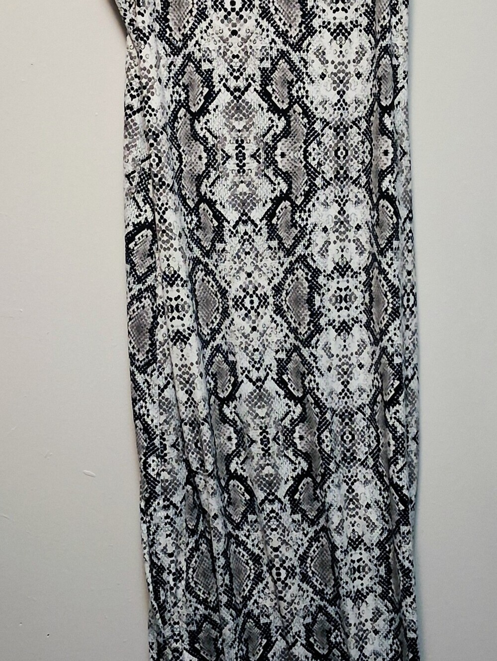 Haute Monde Black and White Snake-Print Maxi Skirt